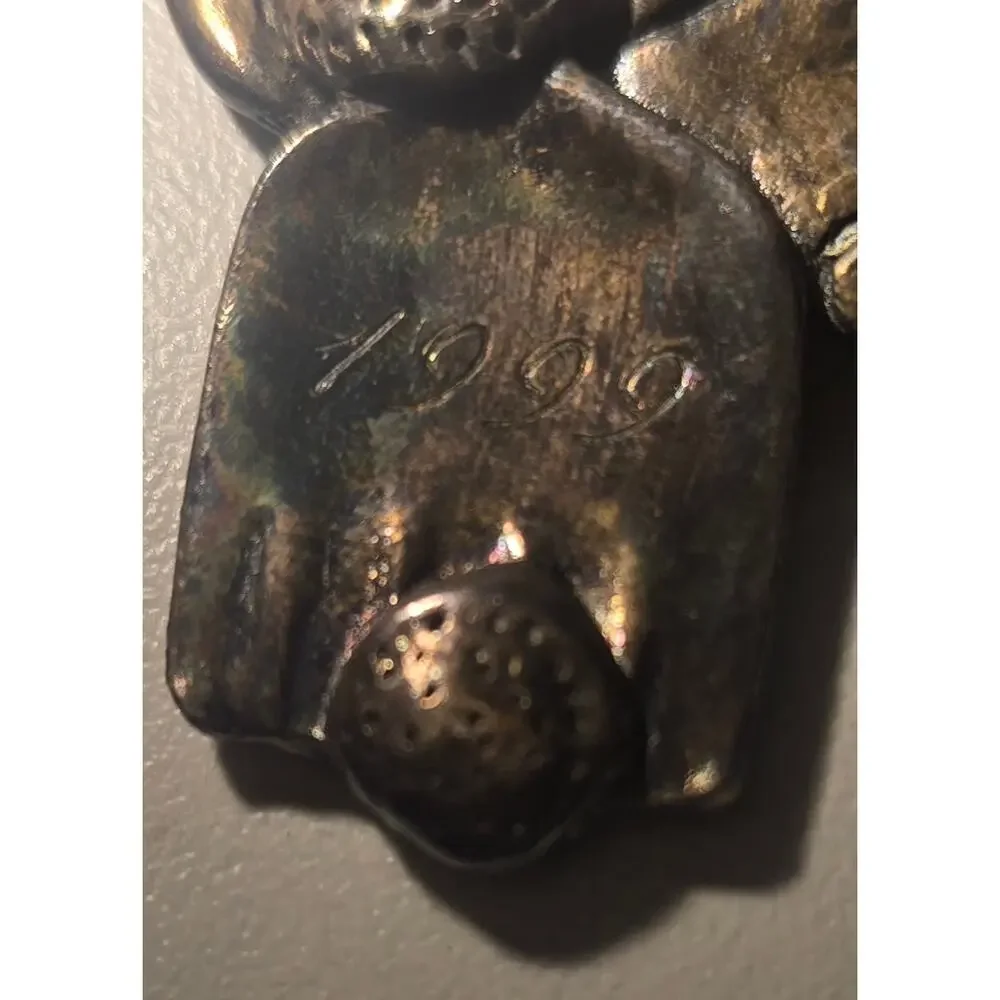 1999 Snowman with shovel Christmas Ornament Metal Holiday Decoration
